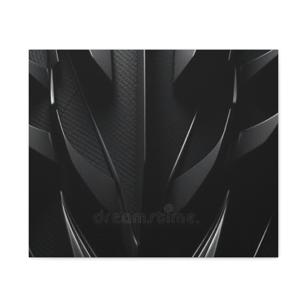 Abstract Black Carbon Texture Canvas Print — Matte Stretched Wall Art