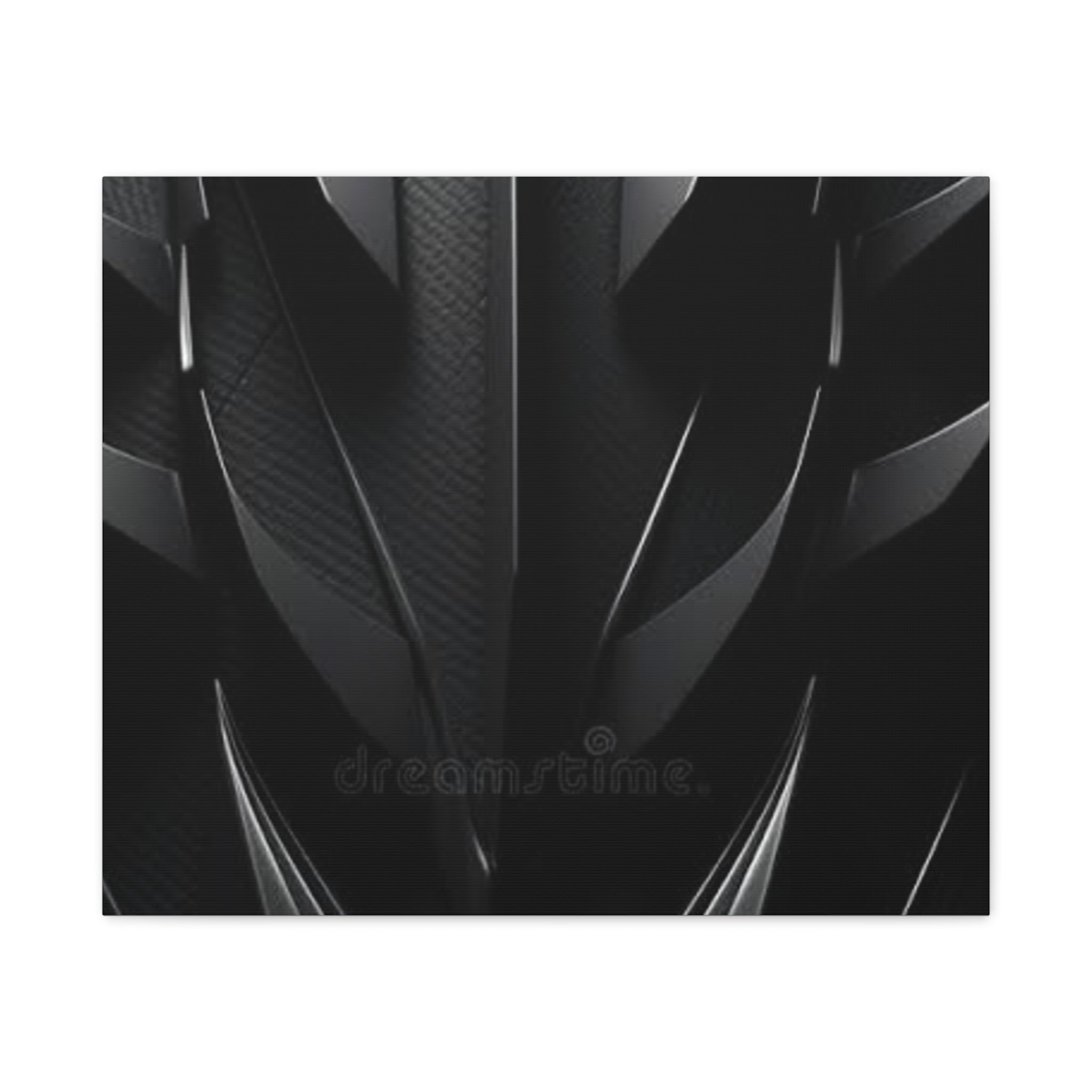 Abstract Black Carbon Texture Canvas Print — Matte Stretched Wall Art