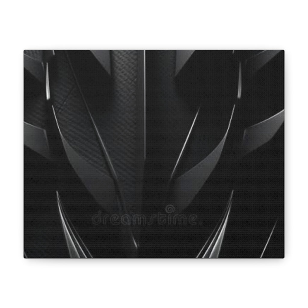 Abstract Black Carbon Texture Canvas Print — Matte Stretched Wall Art