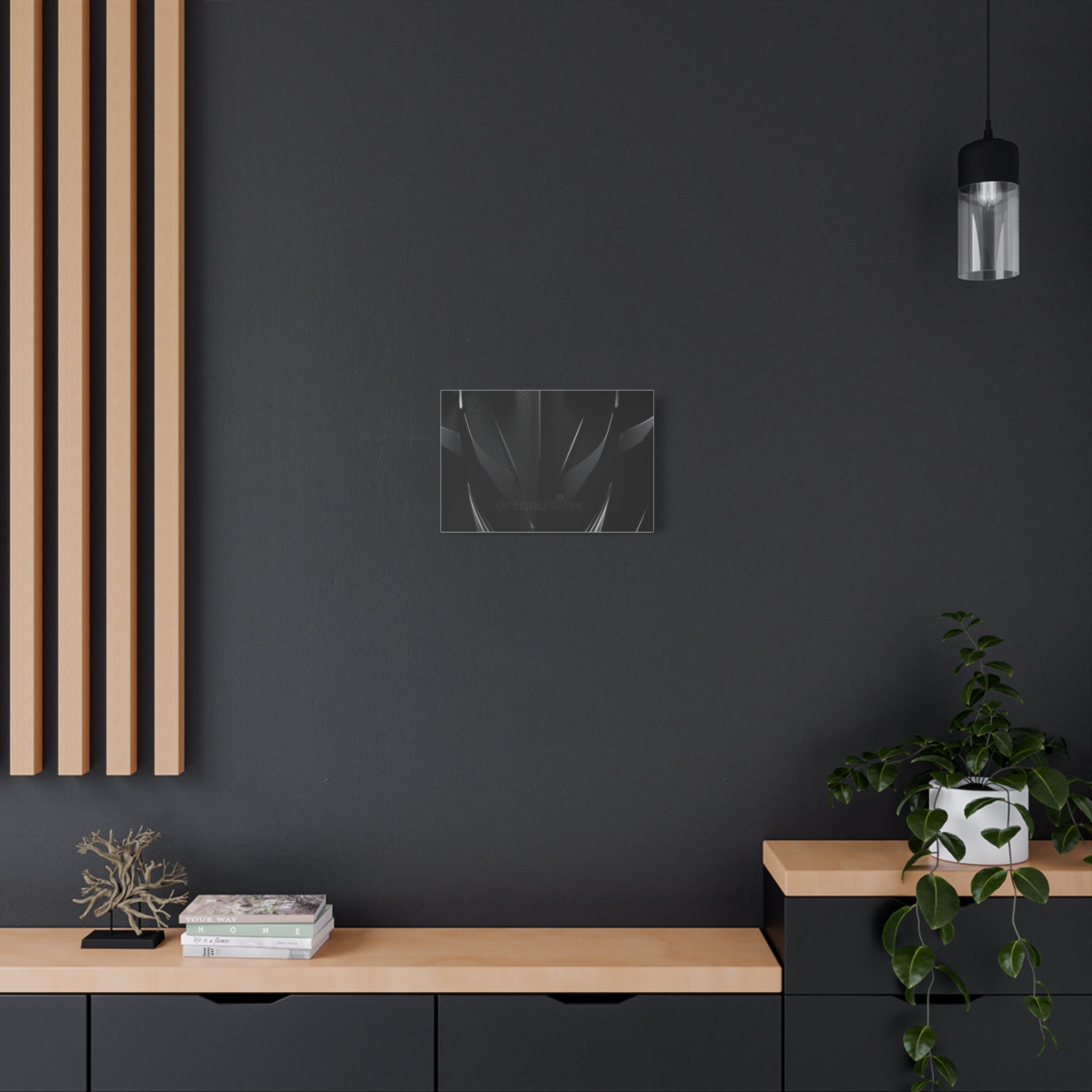 Abstract Black Carbon Texture Canvas Print — Matte Stretched Wall Art