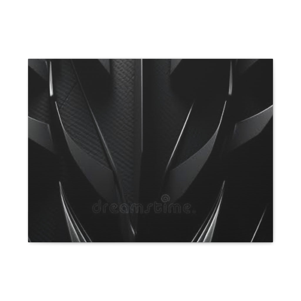 Abstract Black Carbon Texture Canvas Print — Matte Stretched Wall Art