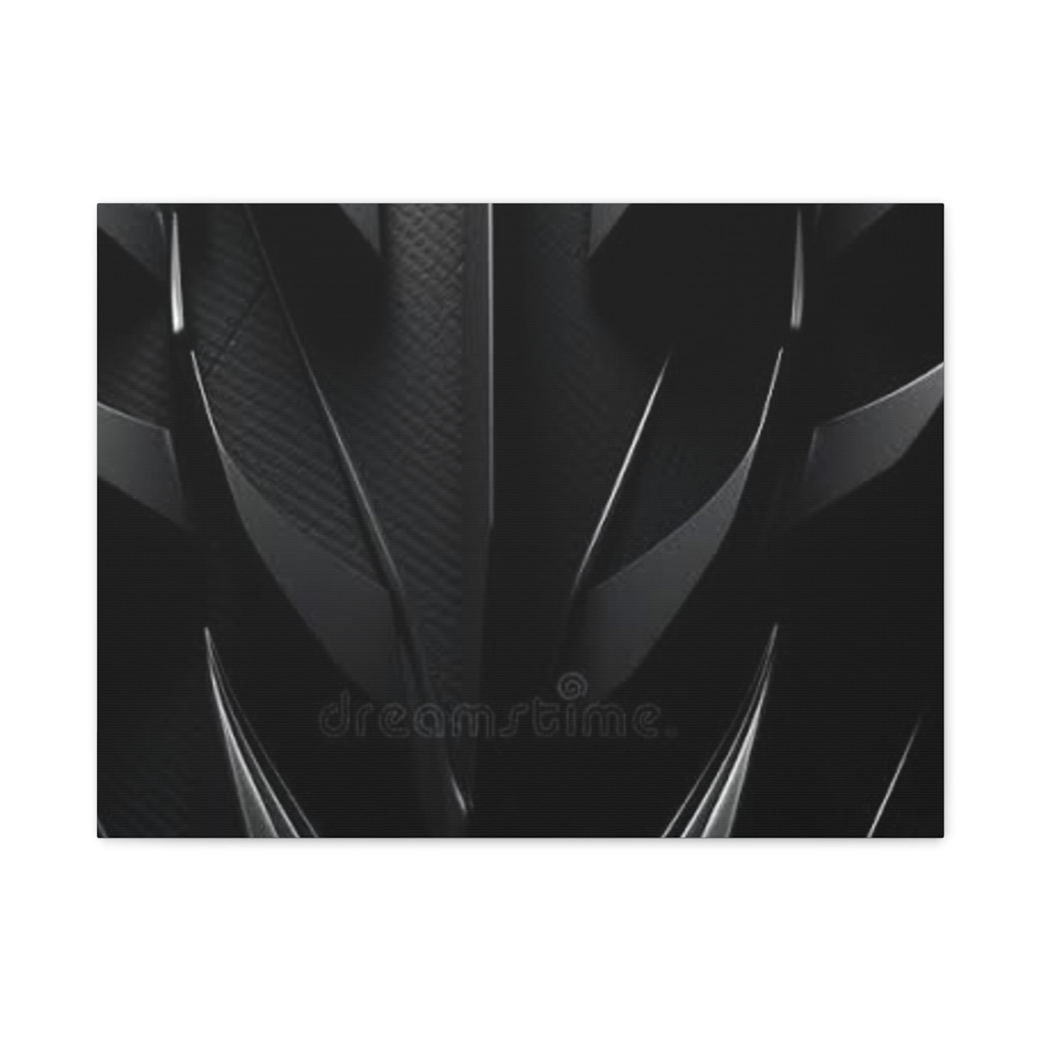 Abstract Black Carbon Texture Canvas Print — Matte Stretched Wall Art