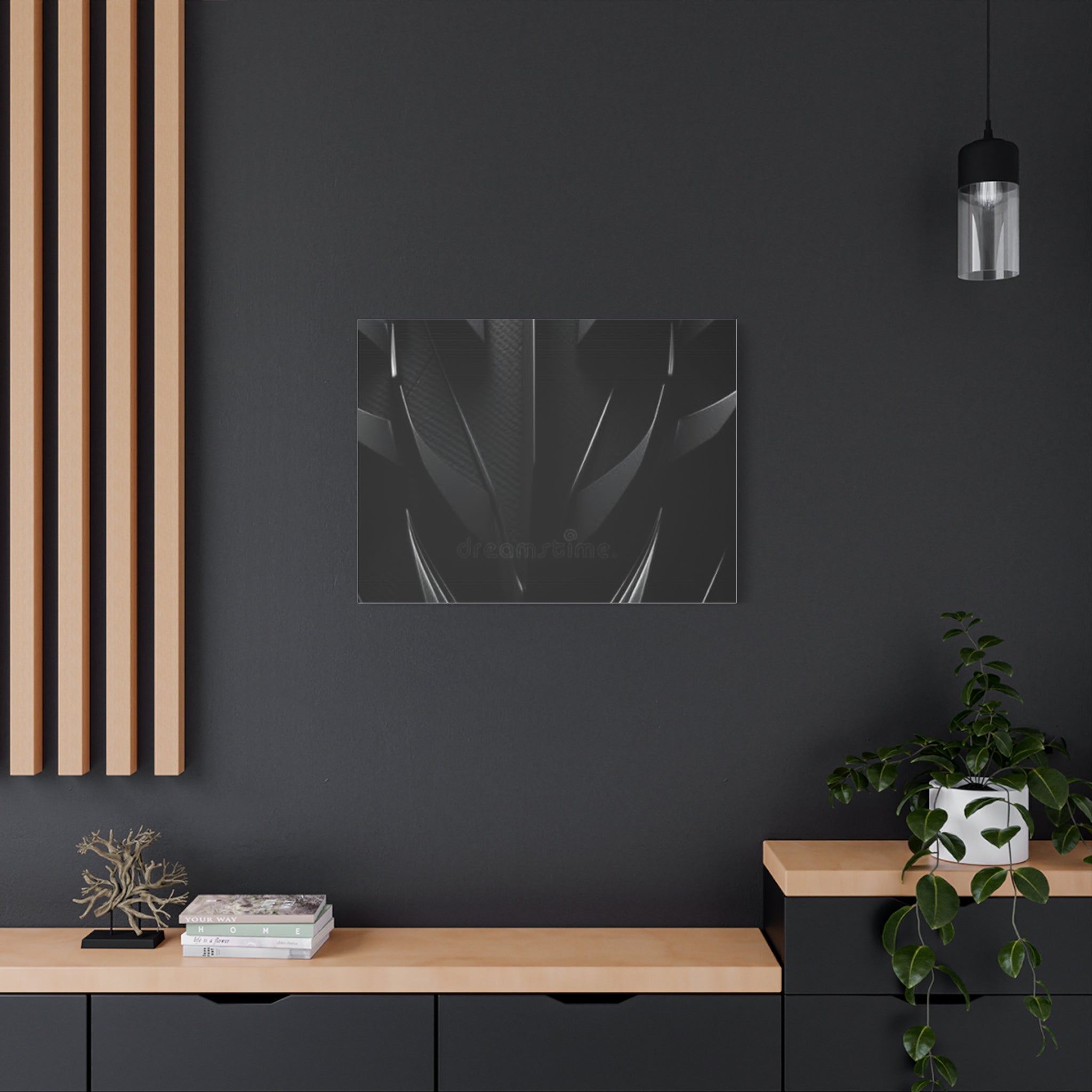 Abstract Black Carbon Texture Canvas Print — Matte Stretched Wall Art