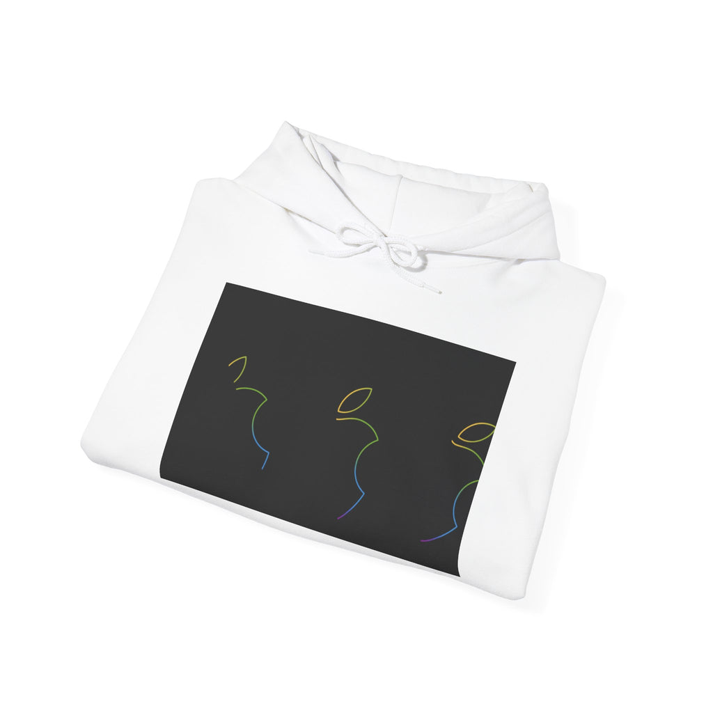 Abstract Neon Line Hoodie — Minimalist Colorful Outline Design