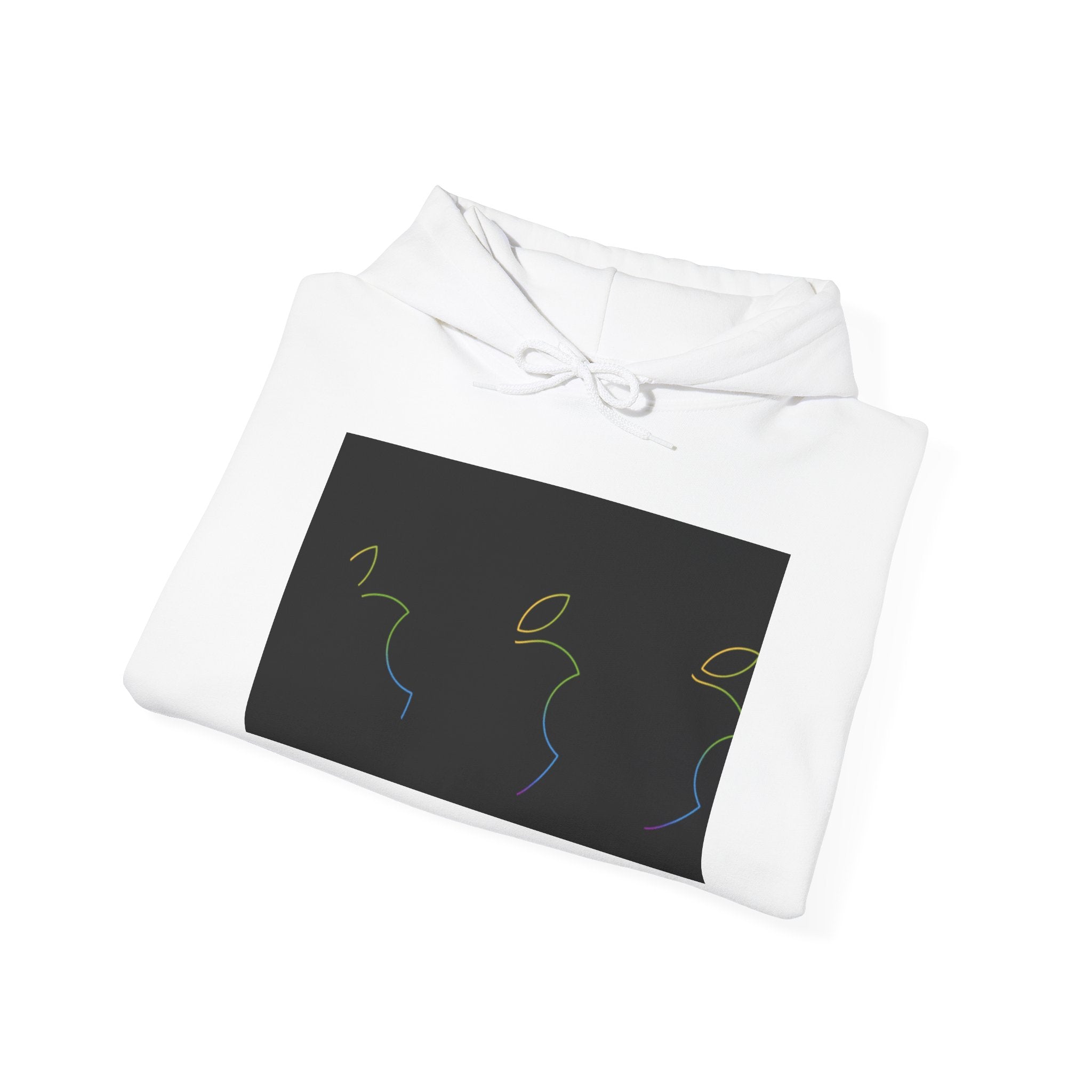 Abstract Neon Line Hoodie — Minimalist Colorful Outline Design