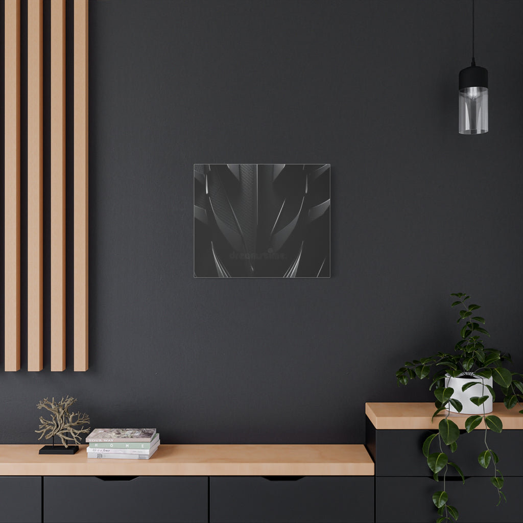 Abstract Black Carbon Texture Canvas Print — Matte Stretched Wall Art