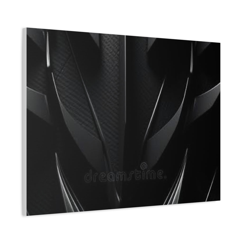 Abstract Black Carbon Texture Canvas Print — Matte Stretched Wall Art