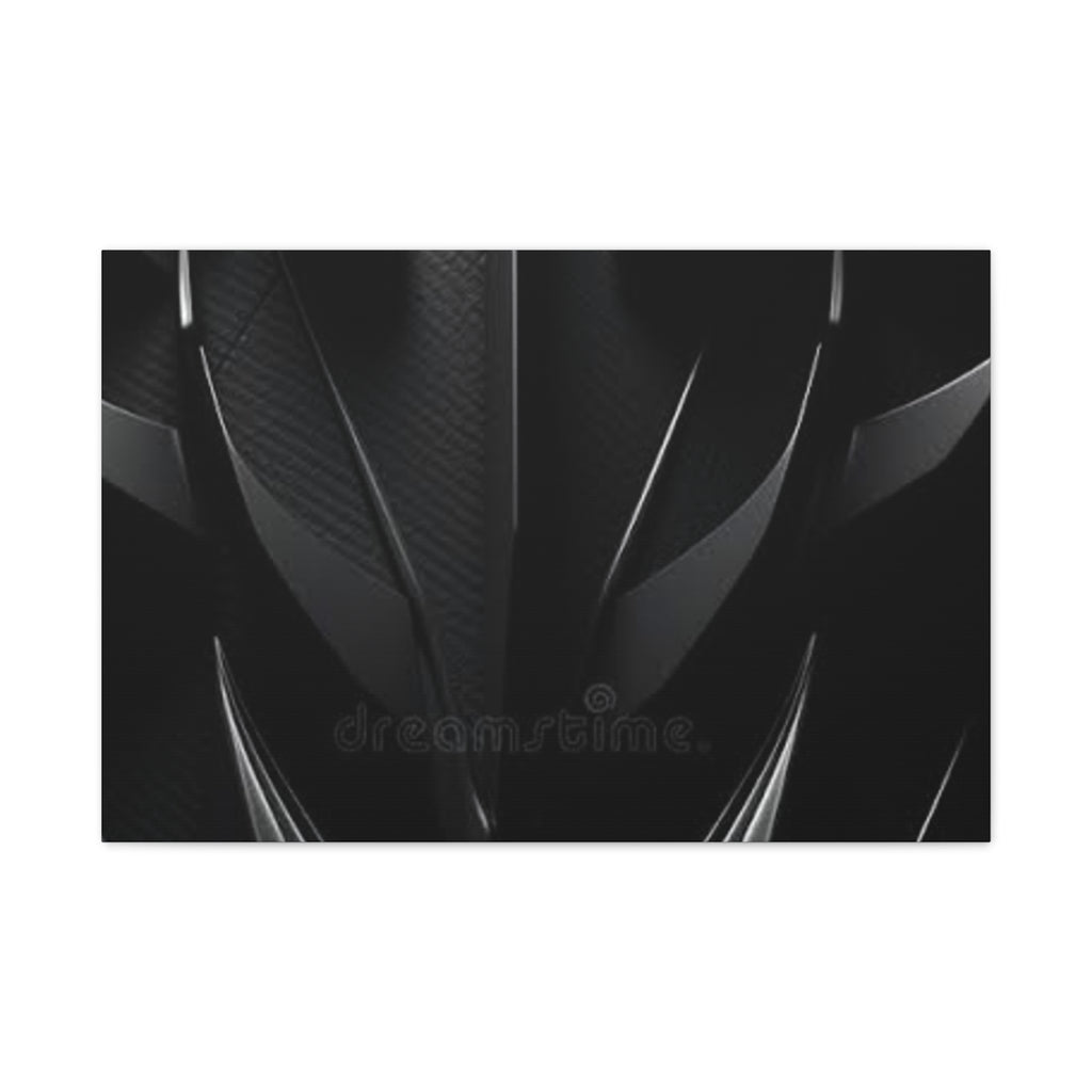 Abstract Black Carbon Texture Canvas Print — Matte Stretched Wall Art