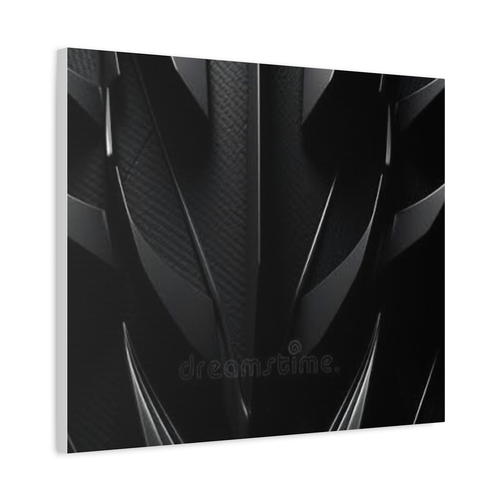 Abstract Black Carbon Texture Canvas Print — Matte Stretched Wall Art