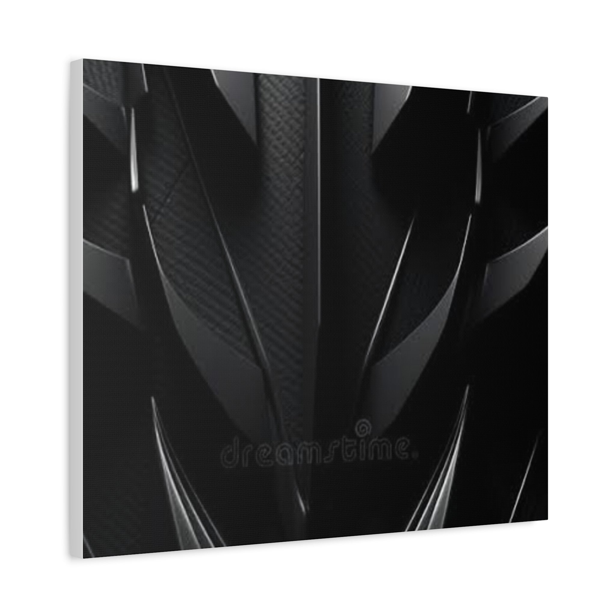 Abstract Black Carbon Texture Canvas Print — Matte Stretched Wall Art