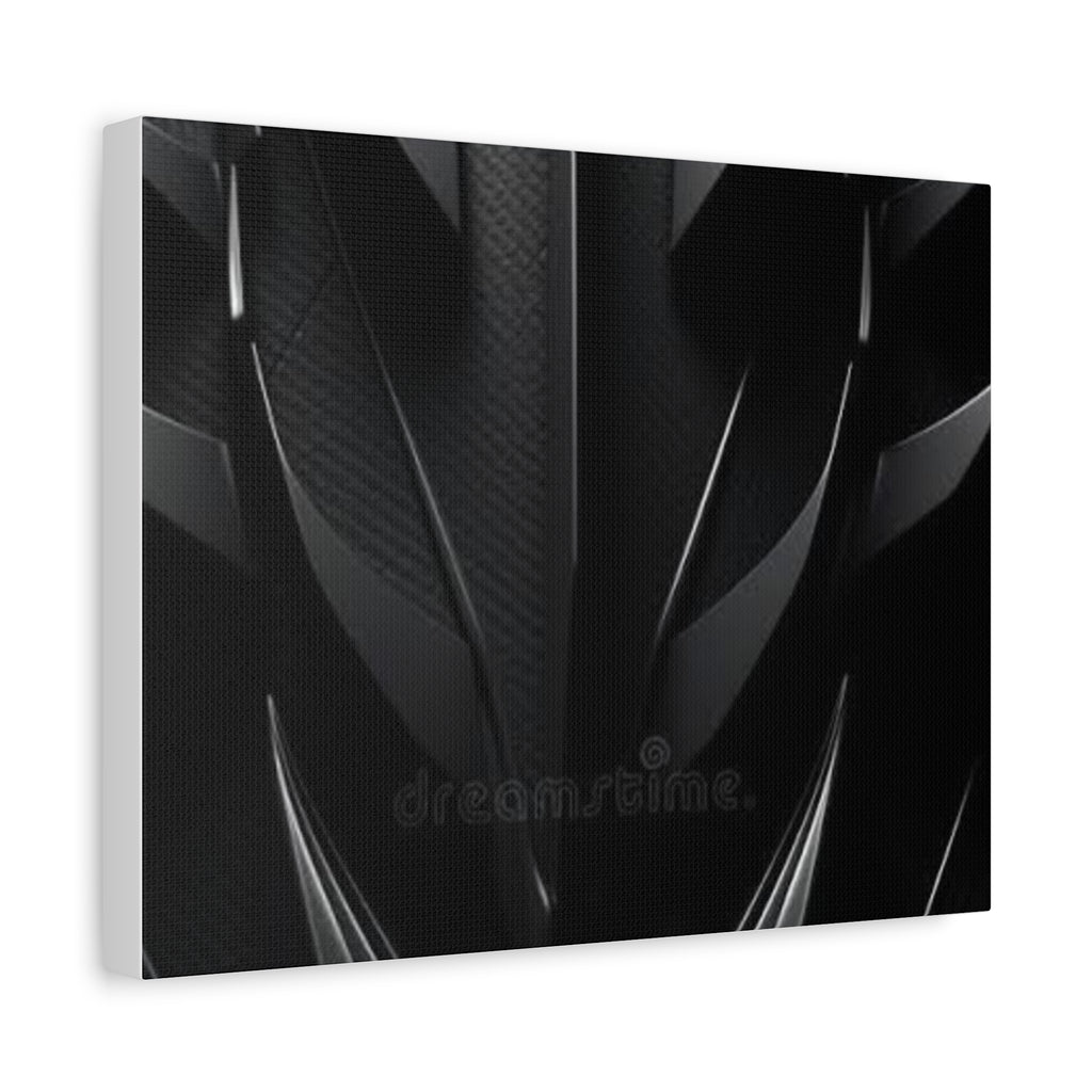 Abstract Black Carbon Texture Canvas Print — Matte Stretched Wall Art