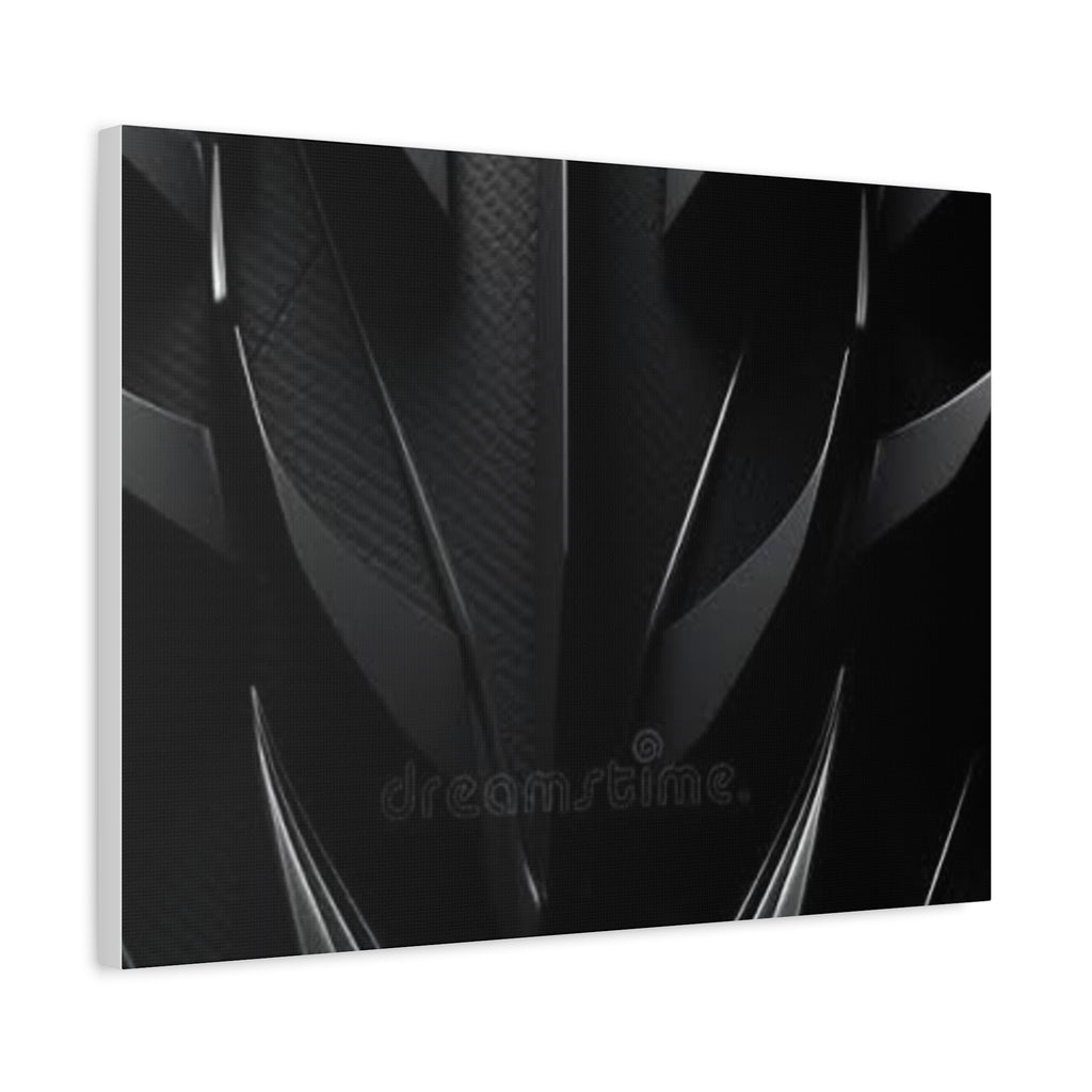 Abstract Black Carbon Texture Canvas Print — Matte Stretched Wall Art
