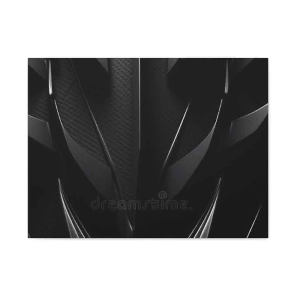 Abstract Black Carbon Texture Canvas Print — Matte Stretched Wall Art
