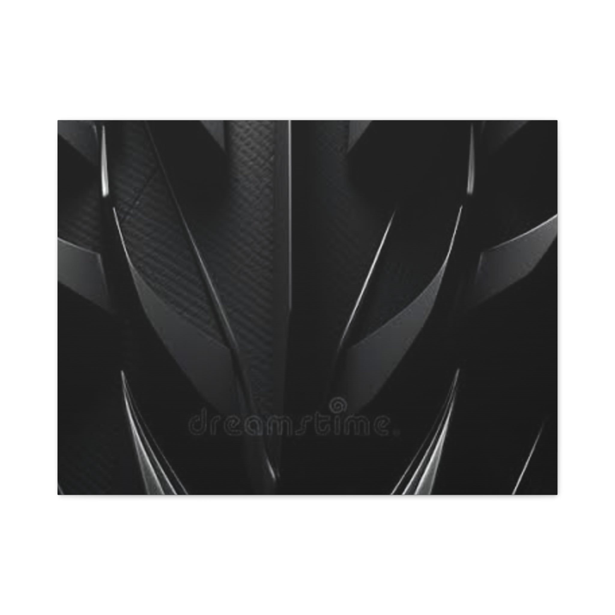 Abstract Black Carbon Texture Canvas Print — Matte Stretched Wall Art