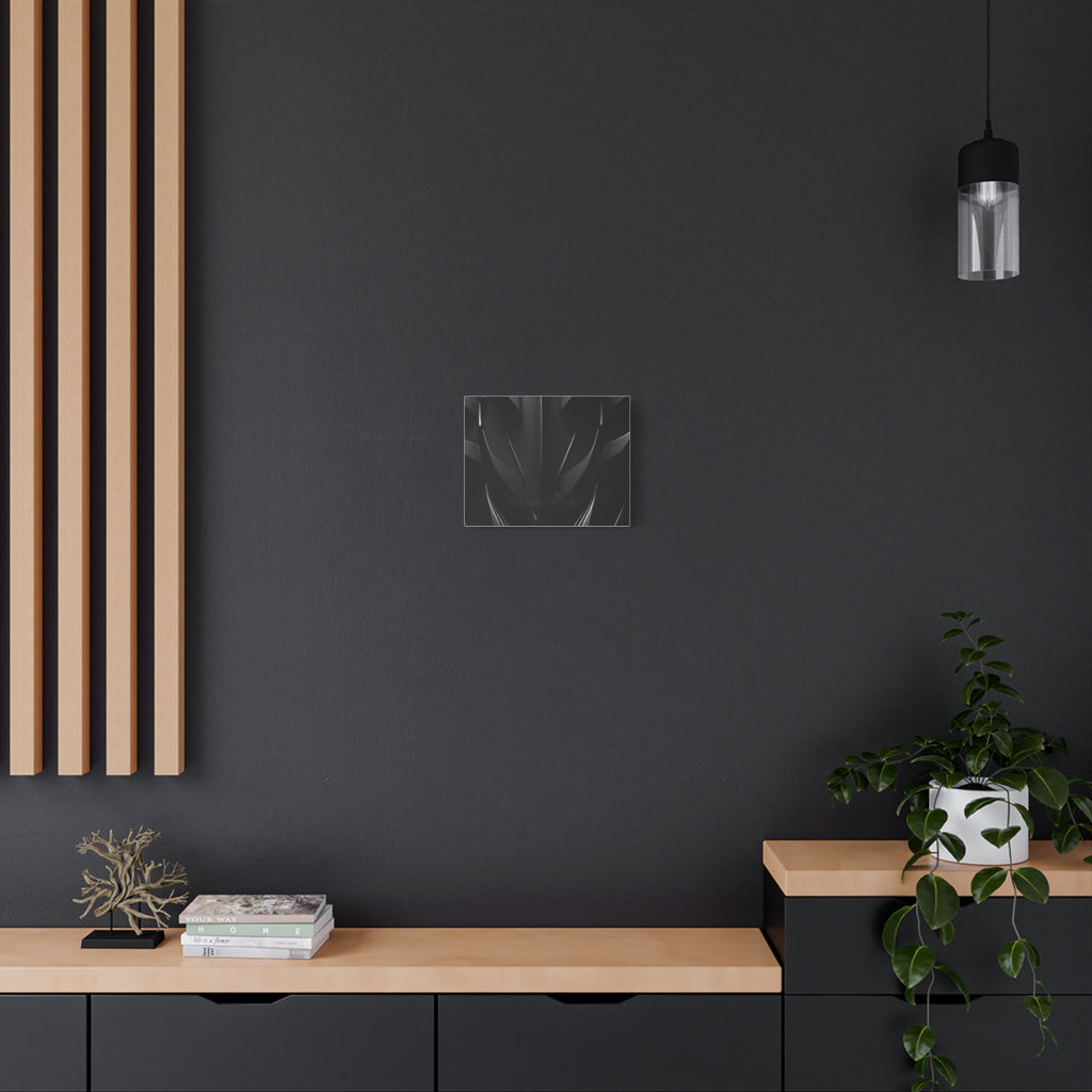 Abstract Black Carbon Texture Canvas Print — Matte Stretched Wall Art
