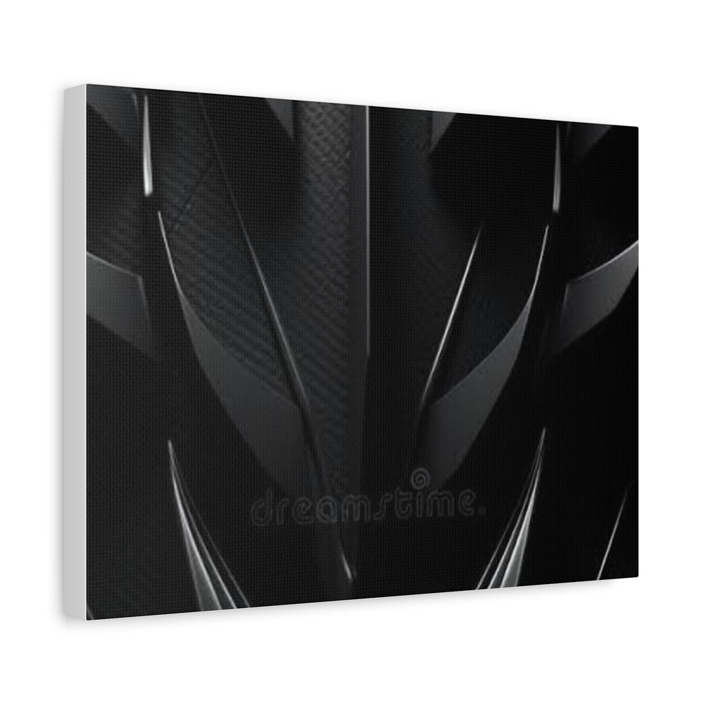 Abstract Black Carbon Texture Canvas Print — Matte Stretched Wall Art