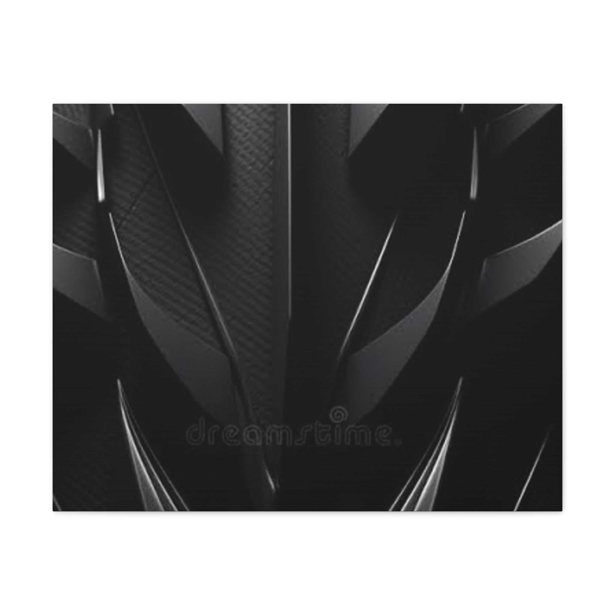Abstract Black Carbon Texture Canvas Print — Matte Stretched Wall Art