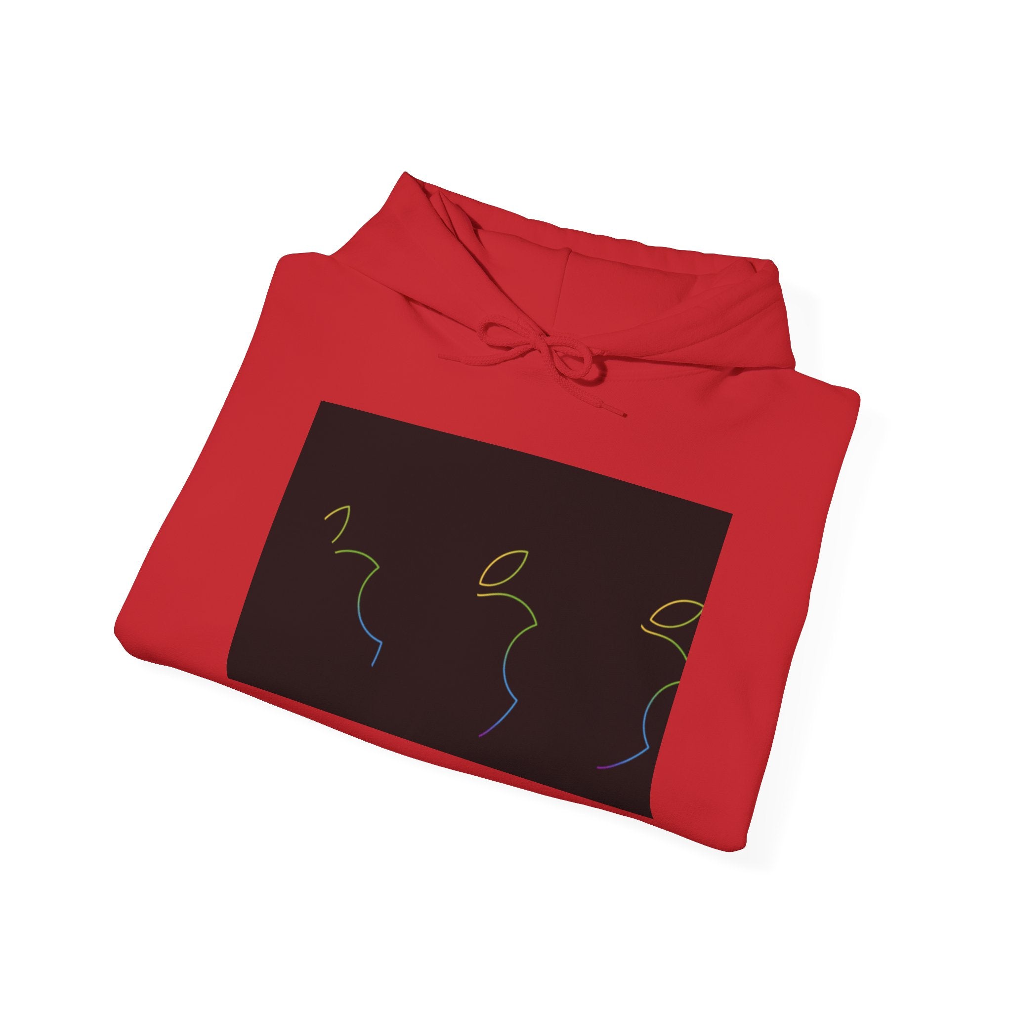 Abstract Neon Line Hoodie — Minimalist Colorful Outline Design