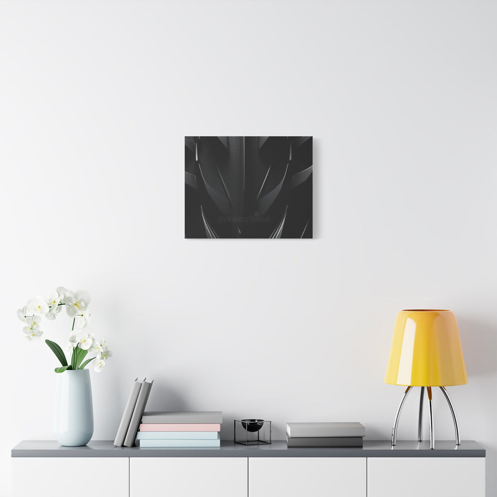 Abstract Black Carbon Texture Canvas Print — Matte Stretched Wall Art