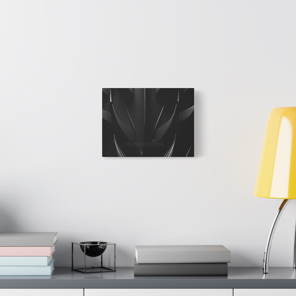 Abstract Black Carbon Texture Canvas Print — Matte Stretched Wall Art