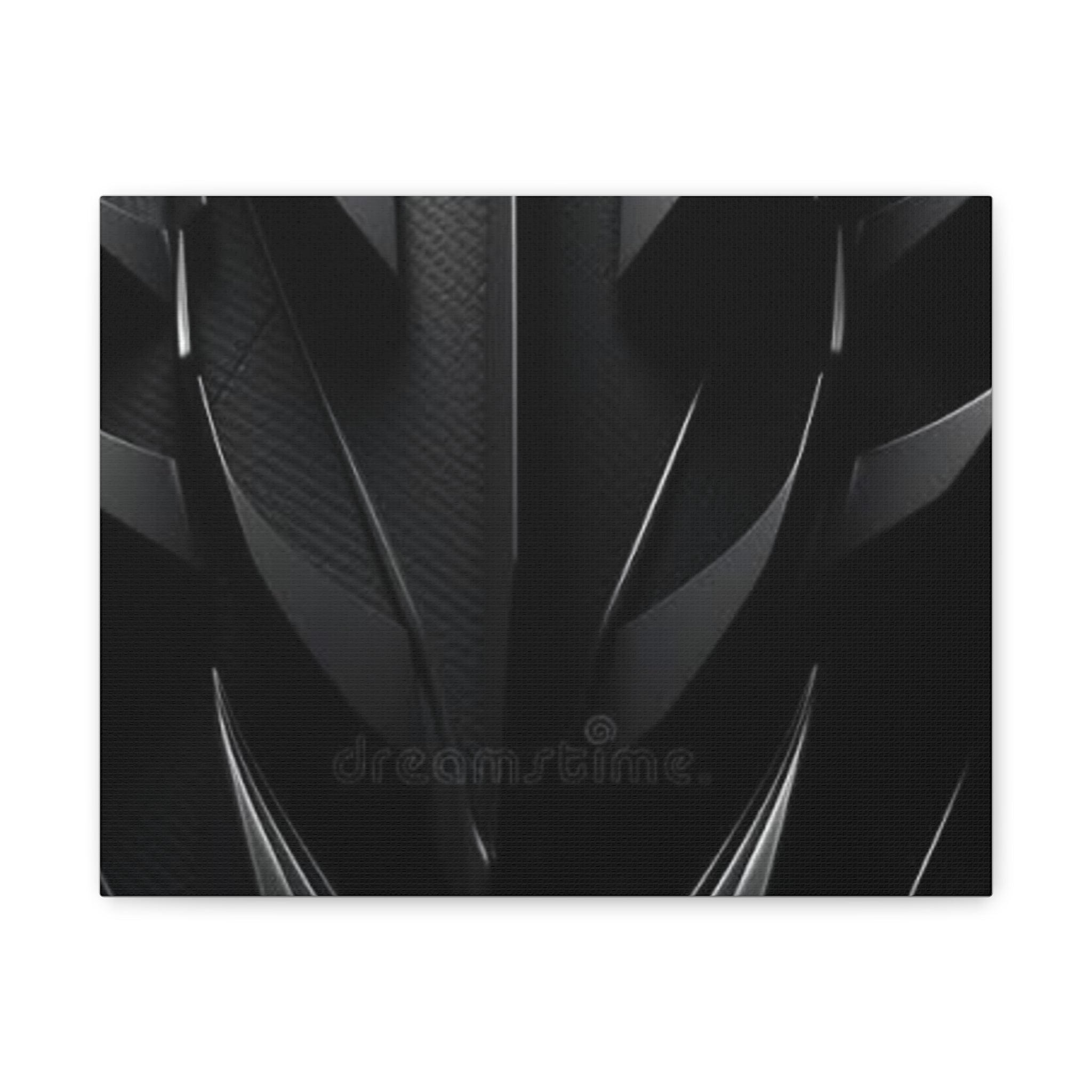 Abstract Black Carbon Texture Canvas Print — Matte Stretched Wall Art