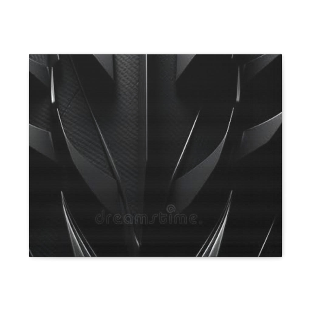 Abstract Black Carbon Texture Canvas Print — Matte Stretched Wall Art