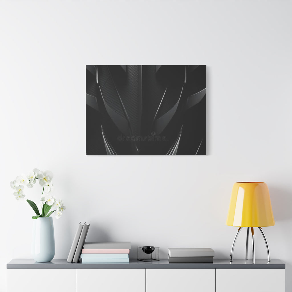 Abstract Black Carbon Texture Canvas Print — Matte Stretched Wall Art
