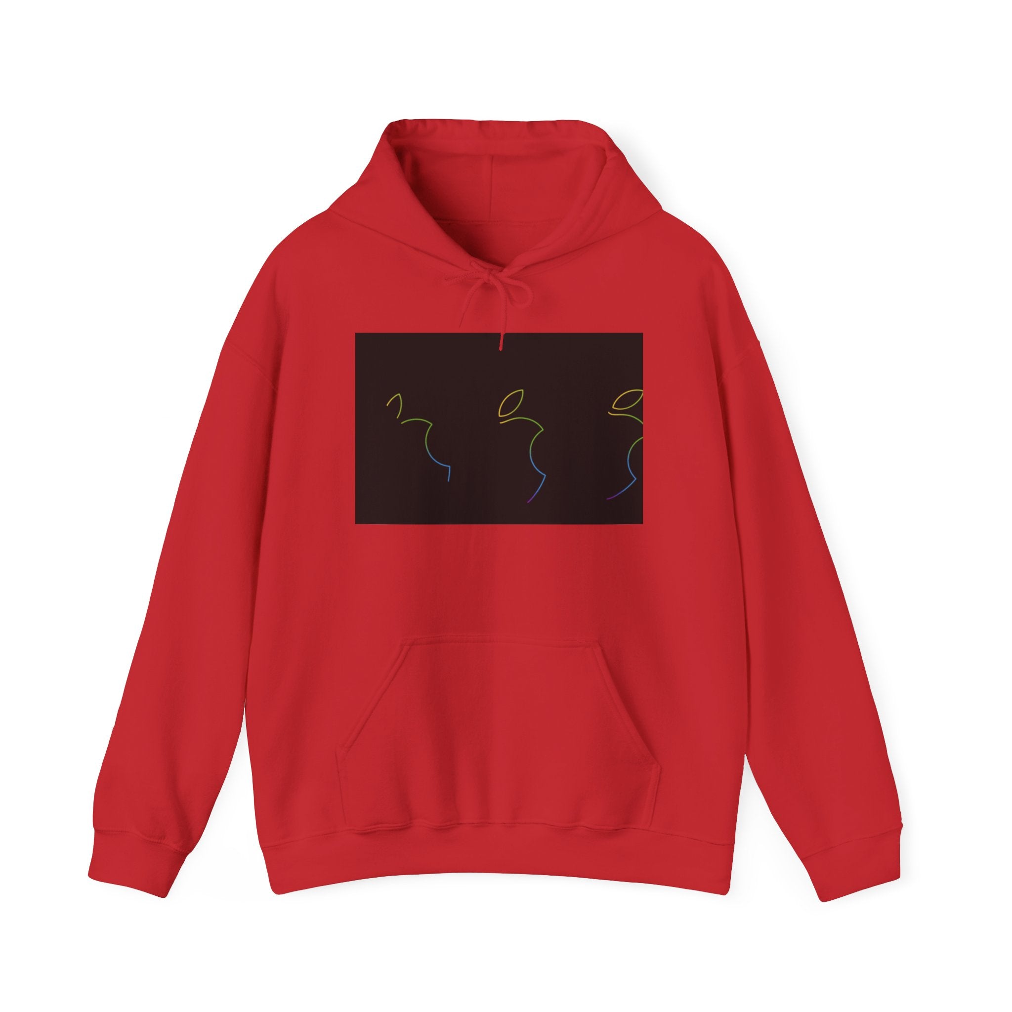 Abstract Neon Line Hoodie — Minimalist Colorful Outline Design