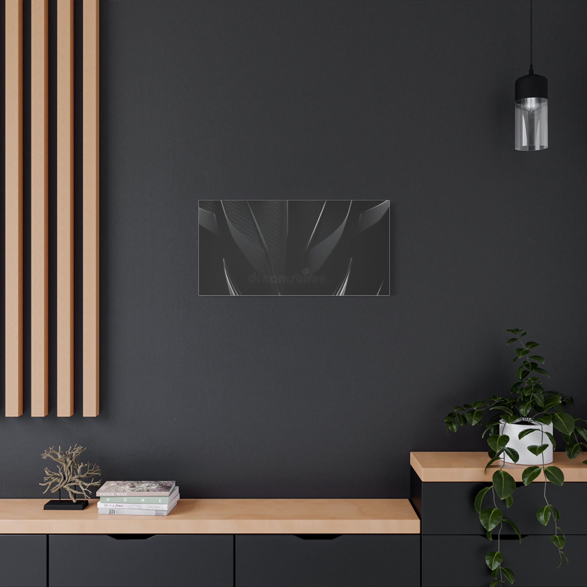 Abstract Black Carbon Texture Canvas Print — Matte Stretched Wall Art