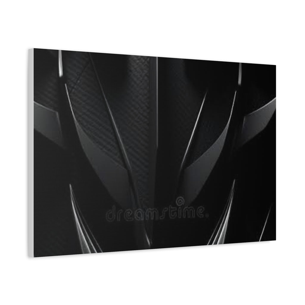 Abstract Black Carbon Texture Canvas Print — Matte Stretched Wall Art