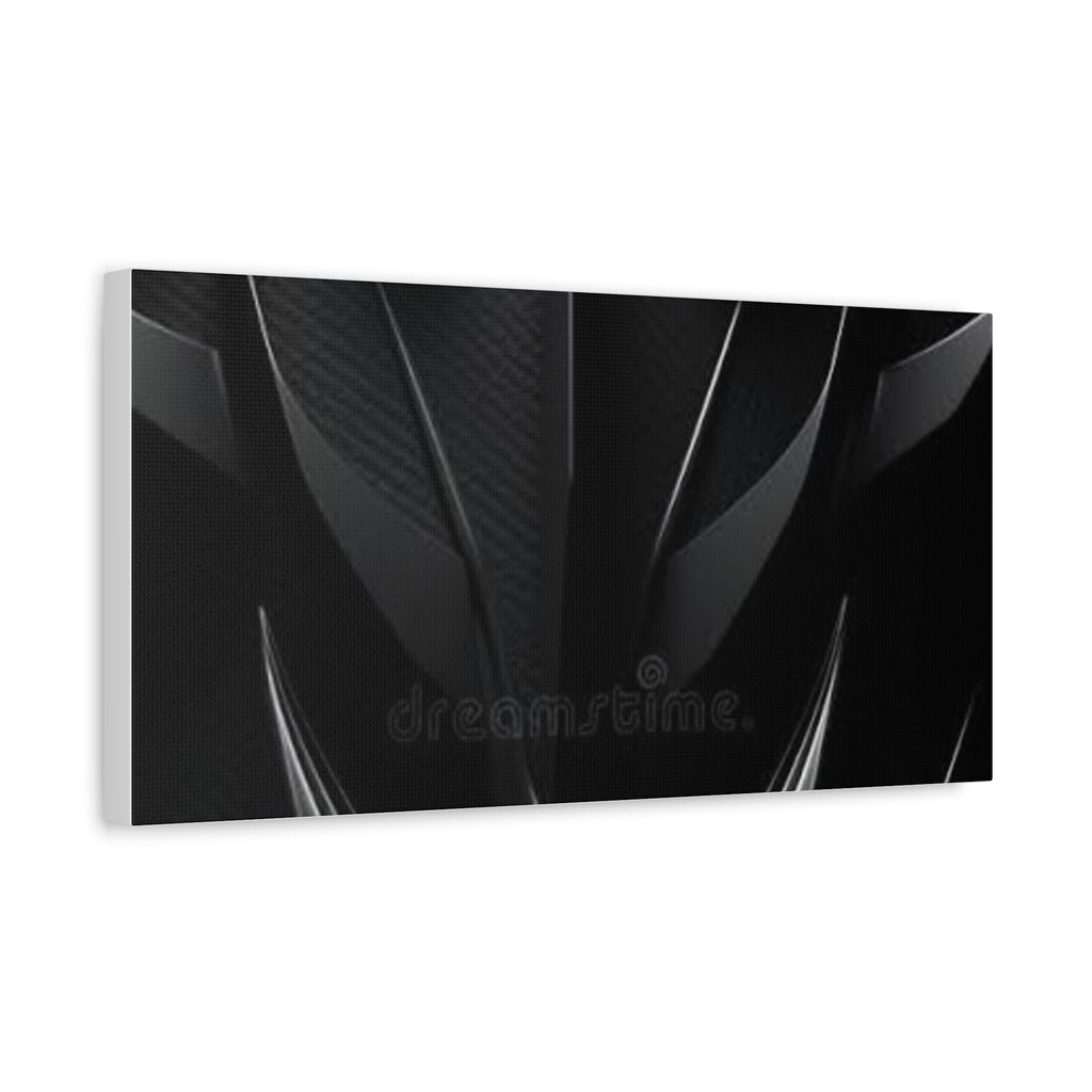 Abstract Black Carbon Texture Canvas Print — Matte Stretched Wall Art