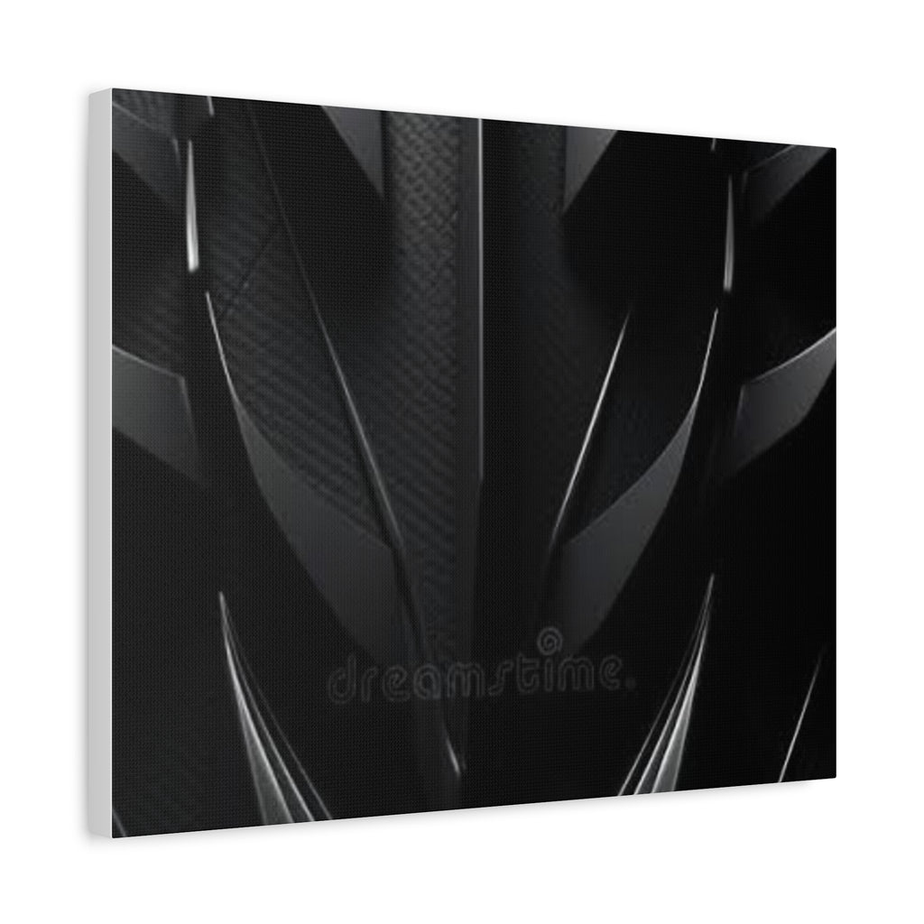 Abstract Black Carbon Texture Canvas Print — Matte Stretched Wall Art