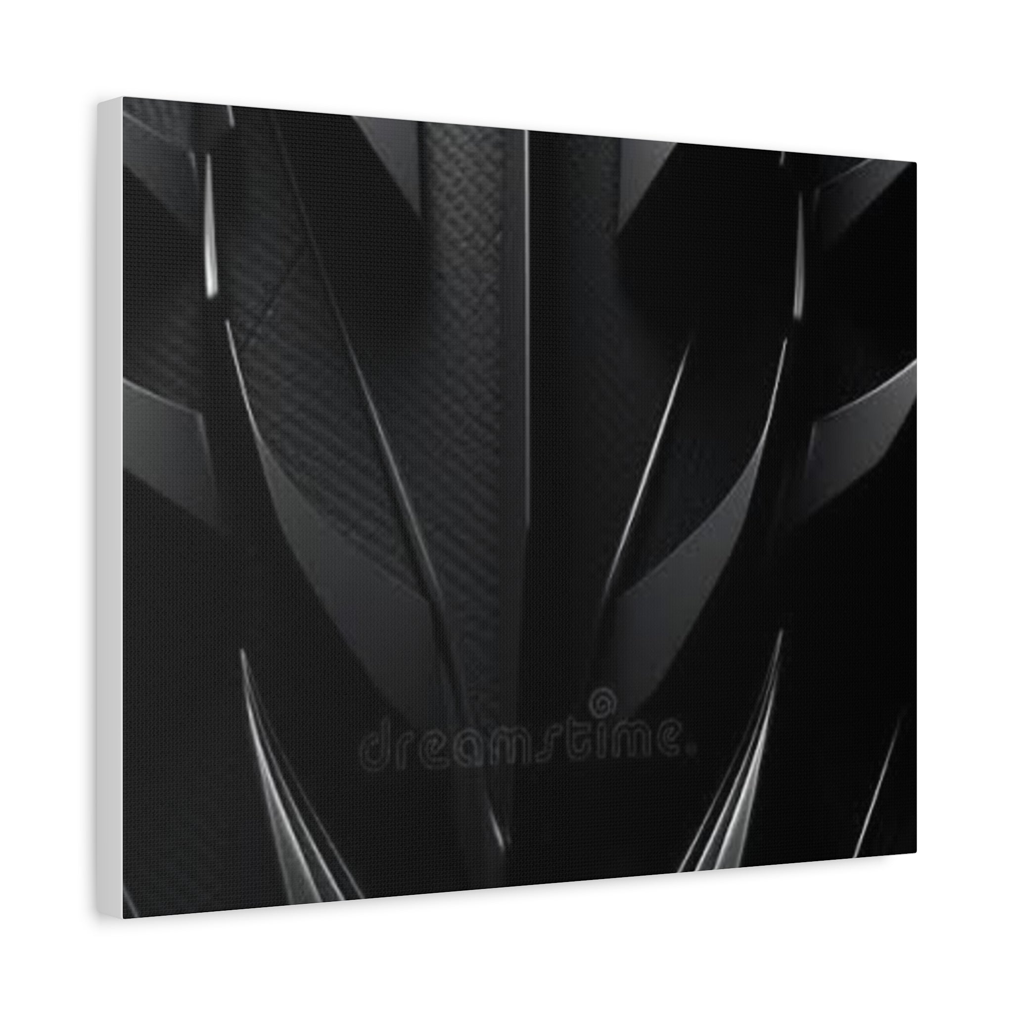 Abstract Black Carbon Texture Canvas Print — Matte Stretched Wall Art