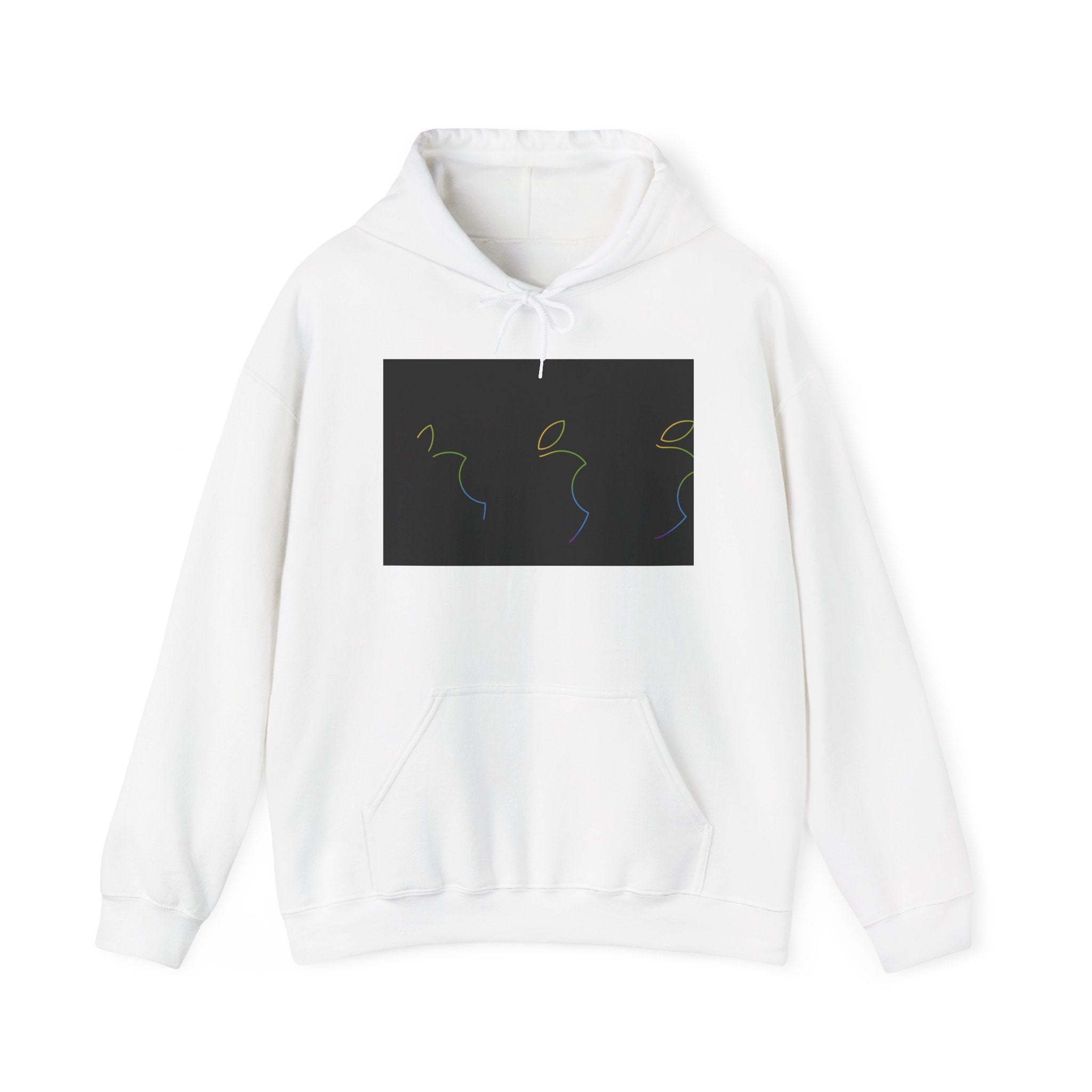 Abstract Neon Line Hoodie — Minimalist Colorful Outline Design