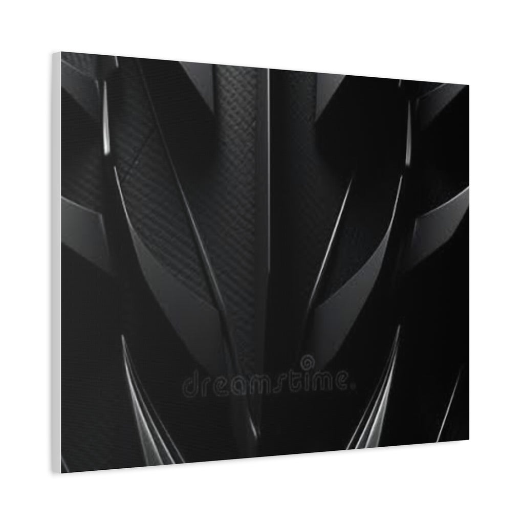 Abstract Black Carbon Texture Canvas Print — Matte Stretched Wall Art