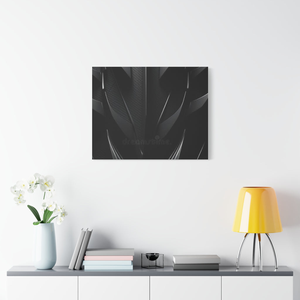 Abstract Black Carbon Texture Canvas Print — Matte Stretched Wall Art