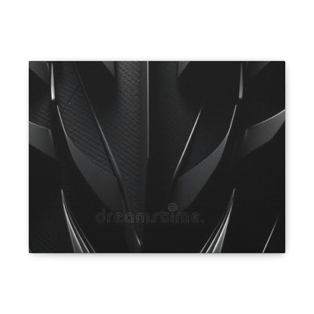 Abstract Black Carbon Texture Canvas Print — Matte Stretched Wall Art