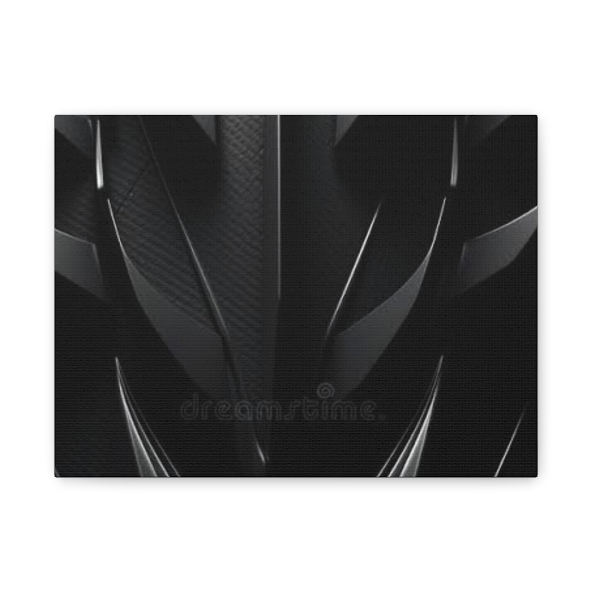 Abstract Black Carbon Texture Canvas Print — Matte Stretched Wall Art