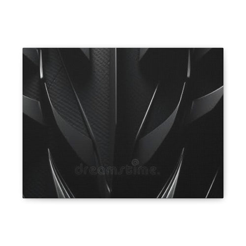 Abstract Black Carbon Texture Canvas Print — Matte Stretched Wall Art
