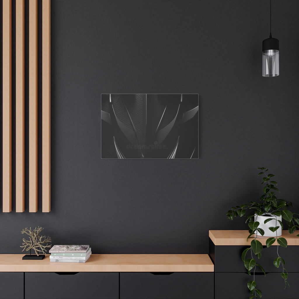 Abstract Black Carbon Texture Canvas Print — Matte Stretched Wall Art