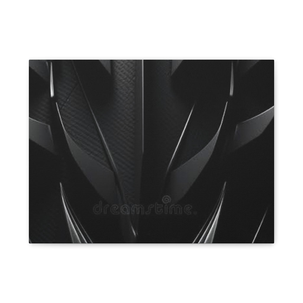 Abstract Black Carbon Texture Canvas Print — Matte Stretched Wall Art